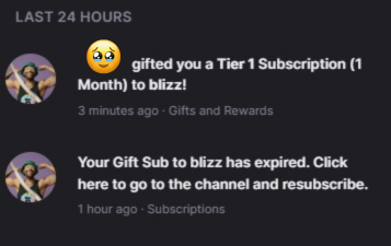 This legitimately makes me so happy! I was going to renew and a wonderful person gifted! Blizz gives off such wonderful vibes and I genuinely appreciate them. 🌹