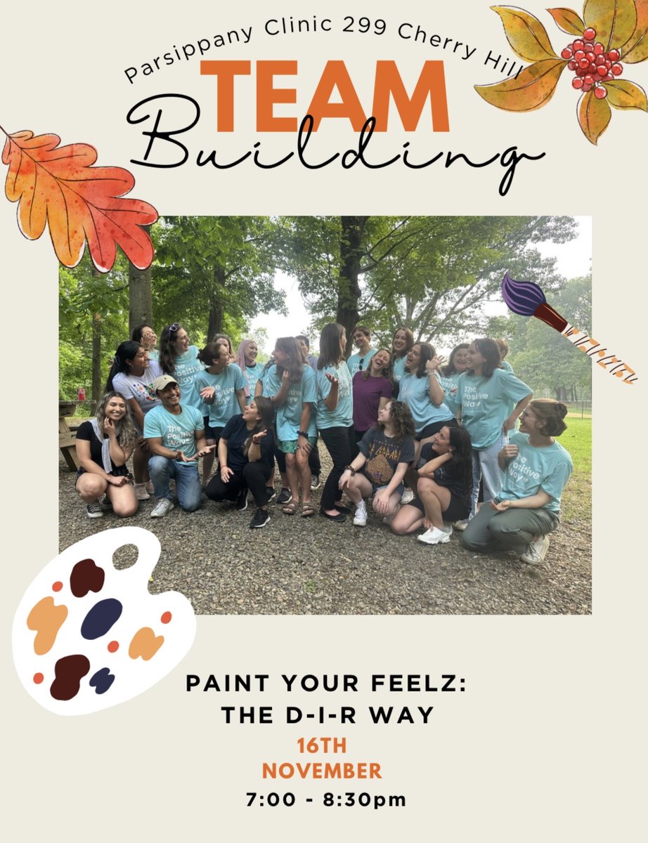 PositiveDev's tweet image. It was pure joy in painting and team-building in New Jersey recently. We connected with the "I" in the DIR model, and everyone made some beautiful pieces! bit.ly/3T7m91r #PaintYourFeelz #TeamPD