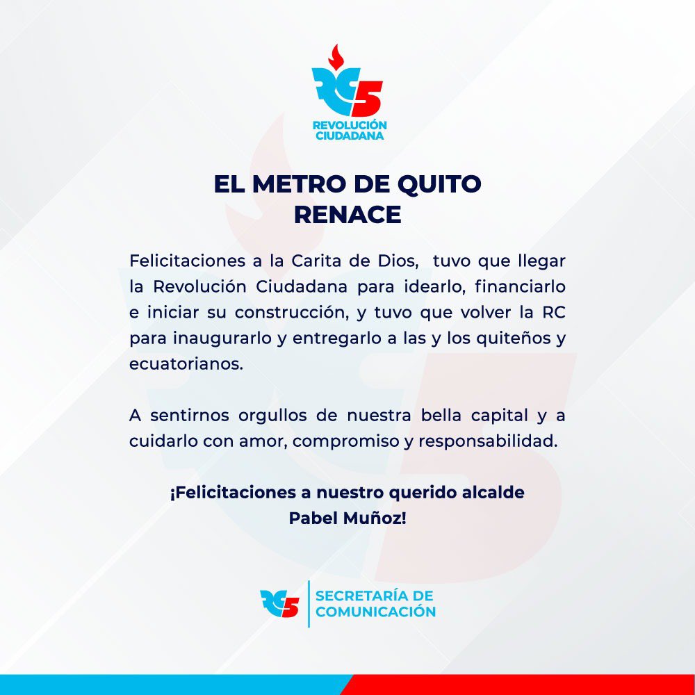 EL METRO DE QUITO RENACE 🇪🇨