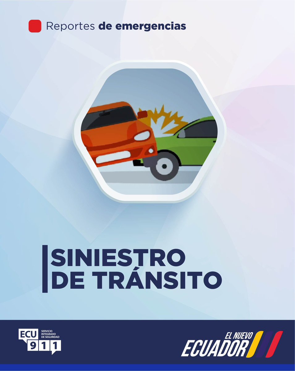 #ECU911Reporta| 🚨 alerta al 9-1-1 reportó siniestro de tránsito en sector km 91 vía Cuenca-Molleturo-Naranjal. 

🚒🚑🚓 Desde el #ECU911Austro se coordinó la atención con <a href="/Bomberos_Cuenca/">Bomberos Cuenca</a>, <a href="/AzuayIESS/">Dirección Provincial Azuay</a>, <a href="/saludcz6oficial/">@SaludCZ6Oficial🇪🇨</a>, <a href="/CRUZROJAZUAY/">CRUZ ROJA DEL AZUAY</a> y <a href="/CTEcuador/">Comisión de Tránsito 🇪🇨</a>.