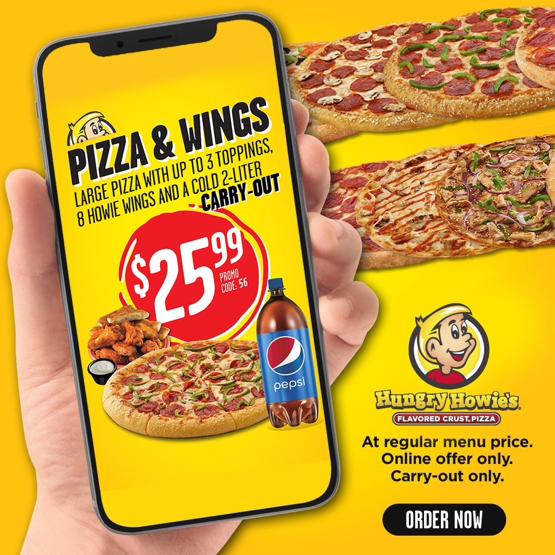 ✨ Dive into a world of flavor! Order our delightful pizza and wings combo today. Your taste buds will thank you! #HungryHowiesPlantation #PizzaAndWings #FlavorfulBites