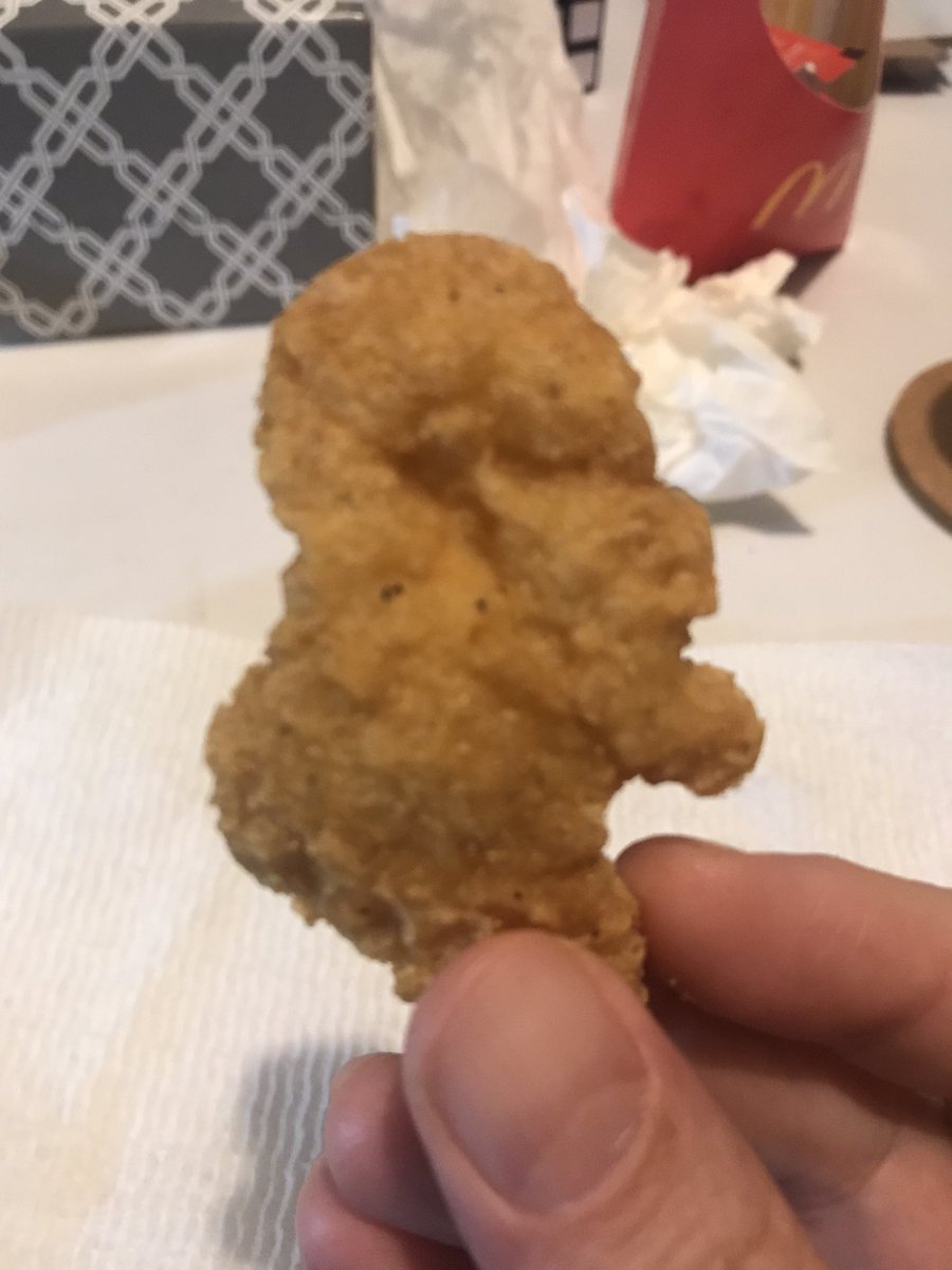 So of course, since I’m a weirdness magnet, the latest Aqua Teen hellzone I encounter is this Lenin McNugget.