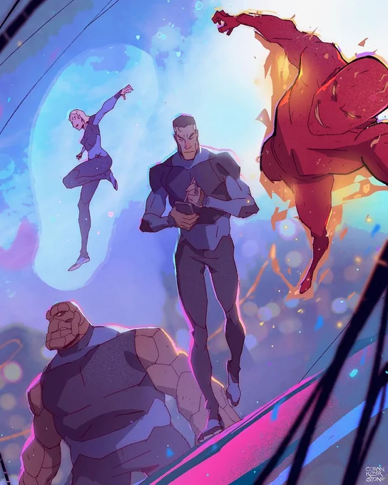 Fantastic 4 - Always secretly lokes these guys. Done like 3years ago - #animation #animatedseries #fantasticfour #MarvelStudios #marvelanimation