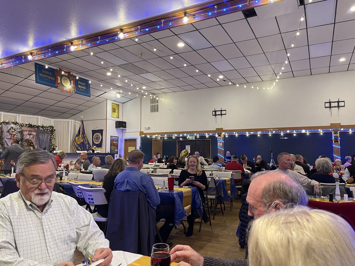 VFW Post 9644 Auxiliary Anniversary and membership Dinner. So Thankful for our Veterans Service! These men and women answered the call of our nation so we could enjoy the freedoms we have! So grateful! Sheridan School District is proud to know them!! #safesmartandhappy #edcolo