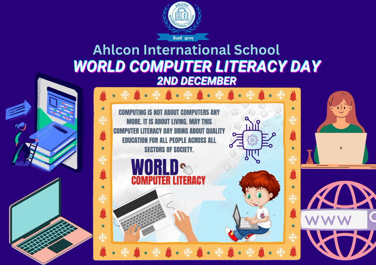 sdg4all's tweet photo. #WorldComputerLiteracy Day is marked on 2nd December every year. This day is celebrated to drive digital literacy, specifically among women and children. #ahlconintl @ashokkp @y_sanjay @Kavita_hm @pntduggal @sdg4all https://t.co/r9nre9B0yk