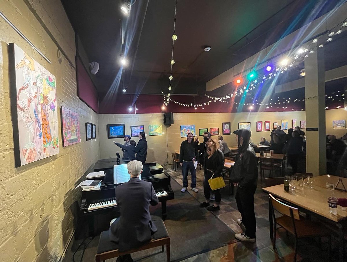 TheLittleRoch's tweet photo. First Friday fun at The Little: Zahyia live on our historic Theatre 1 stage + an art opening from Franzie and Zazie Weldgen in the café 🎶🖼️ https://t.co/zxXeNUFAo0