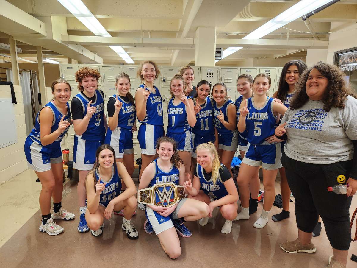 Congrats to the Lady Lions and Coach Erin Johnston on her first win as a Varsity Head Coach! Dub Belt 2.0 makes it's 23-24 debut! Go Lions!