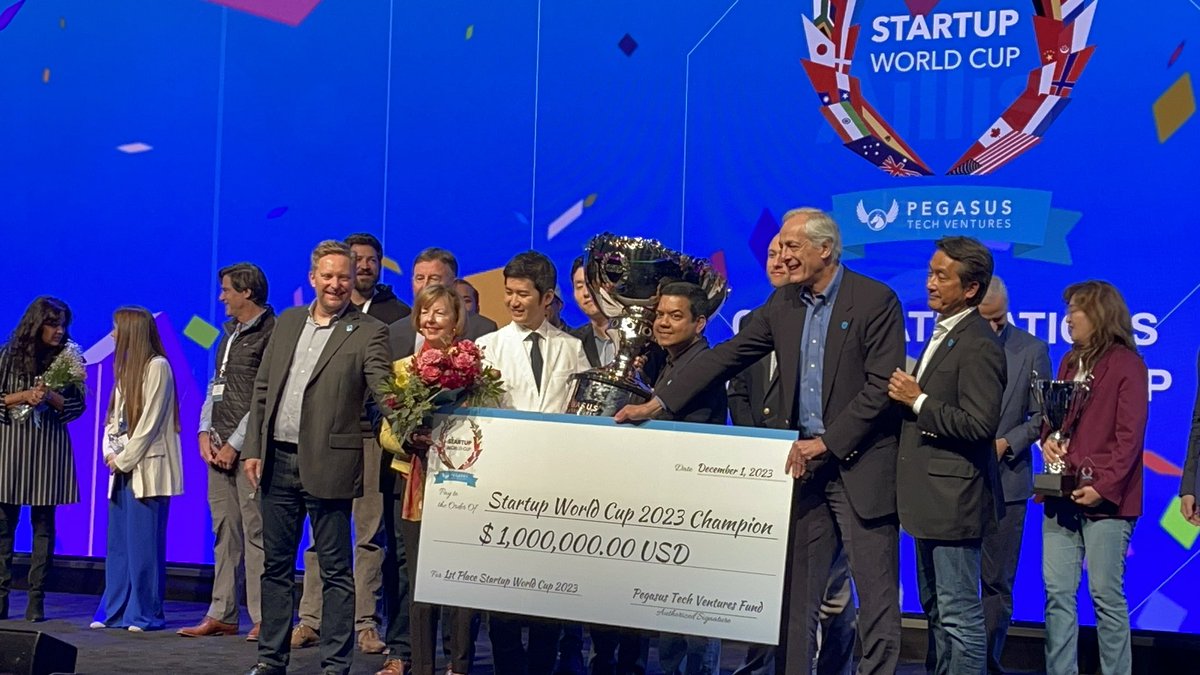 Congrats to the winners of $1000000 at  Pegasus Tech Ventures 
#startupworldcup the team of Aillis, Inc. 

Great event by Pegasus Tech Ventures