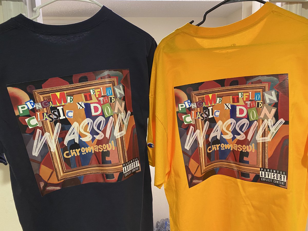 pengameclassic's tweet photo. @pengameclassic x @tharealteflon Newest Merch for our latest #WassilysChromasoul will be up soon @ this link peace. https://t.co/z5e9K93puI https://t.co/fdWLsG2QmY