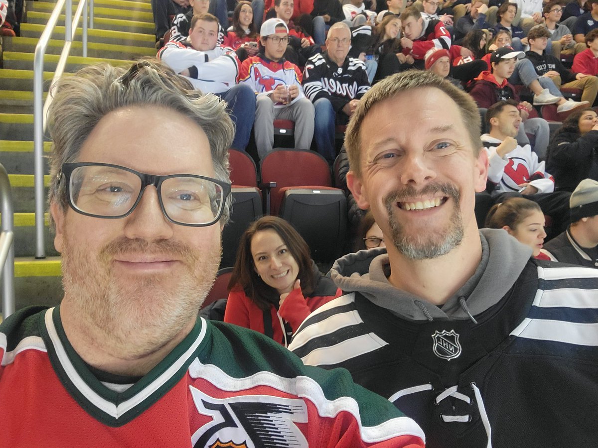 Ended up seeing <a href="/TVanWoeart/">Tim Van Woeart, CTS #TPoAV #HigherEdAV</a> at the devils game tonight, also g9t random photo bombed by section 108.  Note to self, get the snazzy new black jersey.