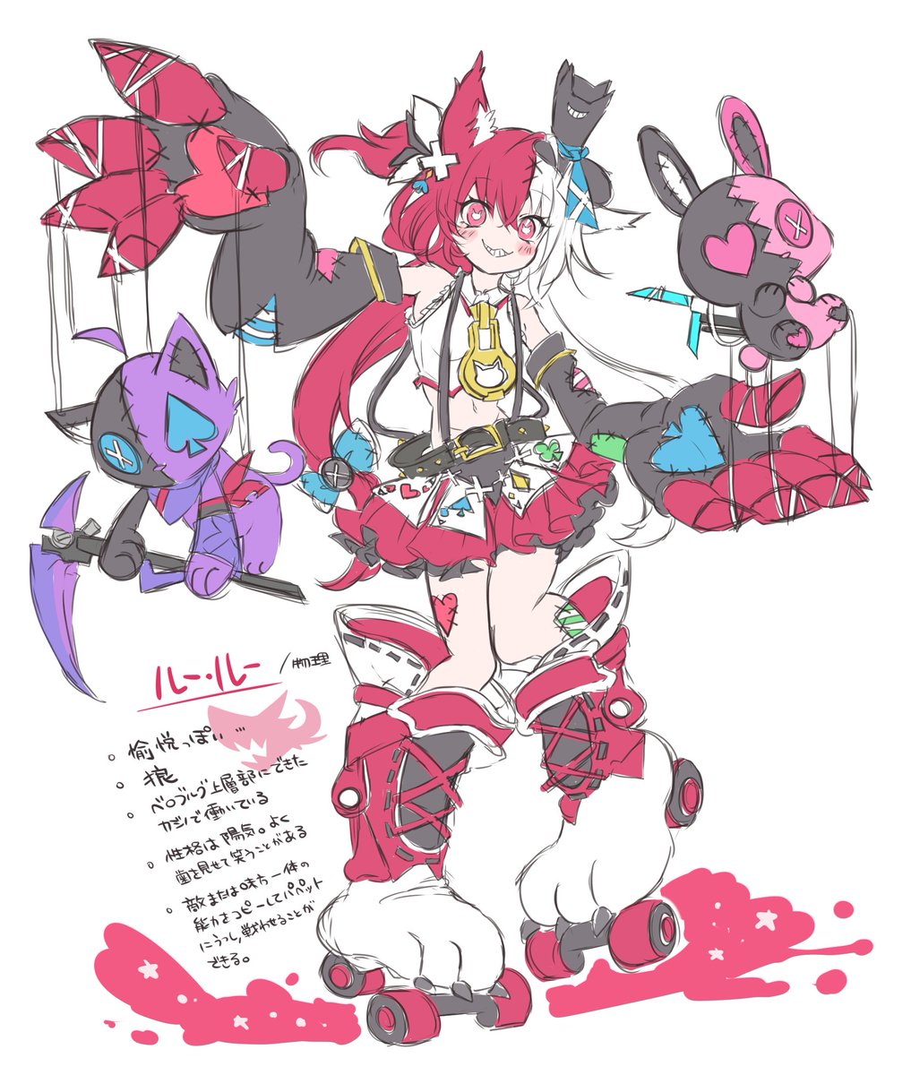「息抜きにサブ垢の方で考えてたオリジナルちゃん落書き今後自分の化身にしたいので名前」|みるいのイラスト