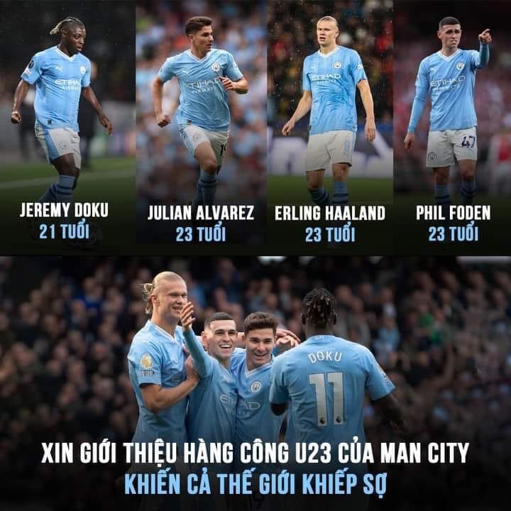 bongda2light's tweet photo. U23 Man City toàn các tài năng trẻ luôn ⚽️⚽️⚽️
#ManchesterCity https://t.co/iBqpF04fl9
