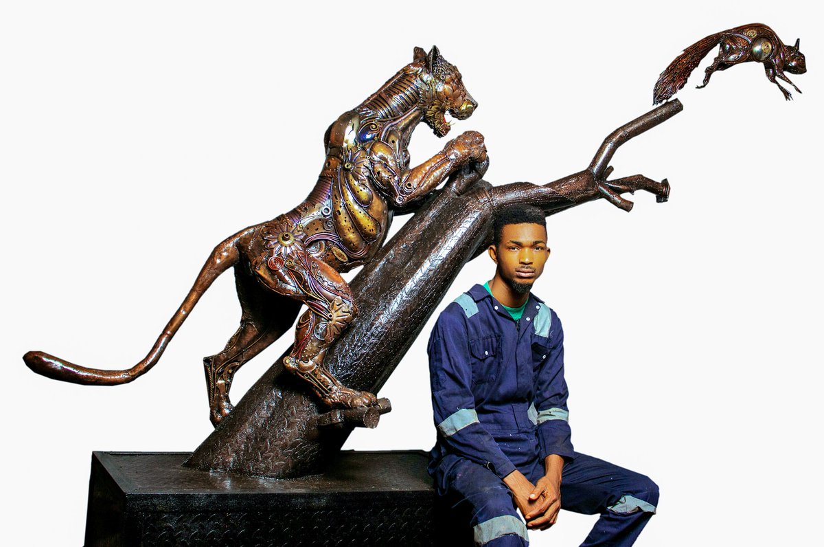 OladeleOgbeyemi's tweet photo. Leopard and the Squirrel Bellet

I made this piece In the heart of metal,  a fierce pursuit unfolds.  Witness the intensity as the leopard and a squirrel engage in an everlasting chase. 
Thank you @billyosemwegie for trusting me to deliver. https://t.co/r8qJU0VGcP