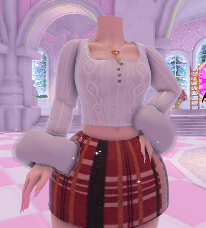 Laceliie's tweet photo. Senzie FINALLY making sweater patterns is a great thing BUT adding FUZZY bracelets to the new bodice and sleeves makes for the CUTEST Fluffy Cuffed long sleeve top.... IM LIVINNNGGGGG (will posting this and other outfits VERY soon)

#glitterfrost #royalehigh https://t.co/pwQh578Jsj