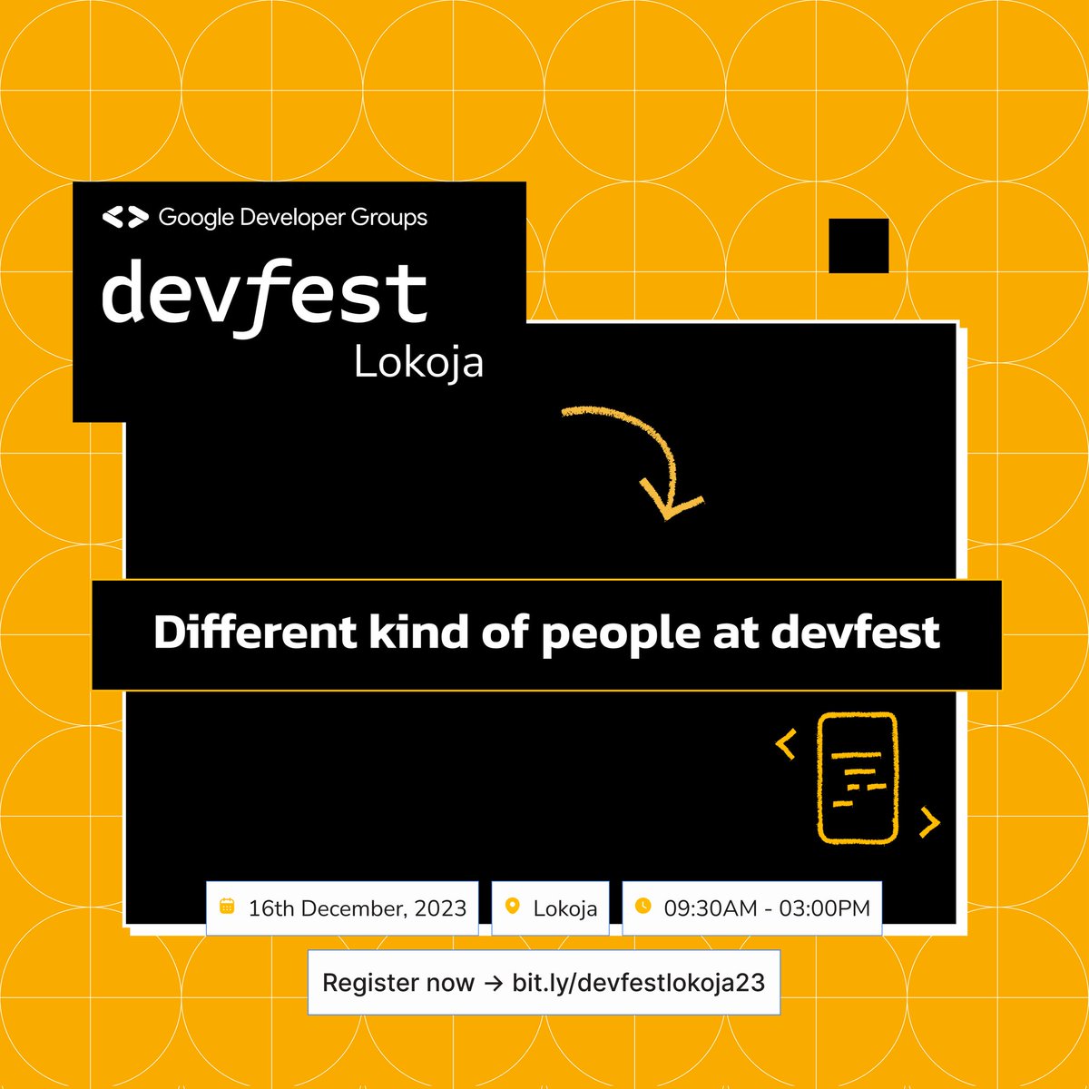 gdglokoja's tweet photo. It's officially our Devfest Month🥳🥳🥳.

Welcome to December everyone.

Yet to register for #DevfestLokoja ? Do so now @ https://t.co/V0WRGyGI2k

Here are the different kind of people you will be meeting at #DevfestLokoja23 https://t.co/fGZ9378C6z