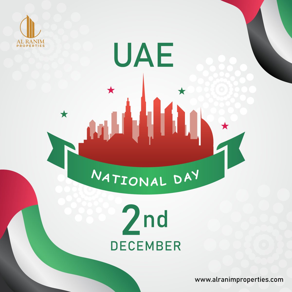 alranimprop's tweet photo. Happy 52nd National Day to All 🇦🇪 from Al Ranim Family

#nationalday2023 #nationaldayuae #52nationaldayuae #alranimproperties #UAENationalDay https://t.co/60TlaOO4SZ