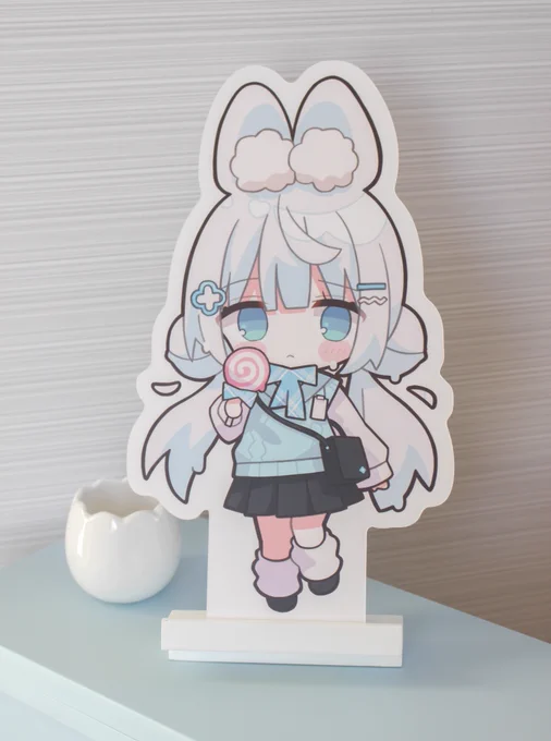 うさこパネル(A4サイズ ¥2.500)  ちびキャラが大きくなってかわいく登場! A4サイズなので本を入れるプラケースに入れて持ち帰れます  #COMITIA146