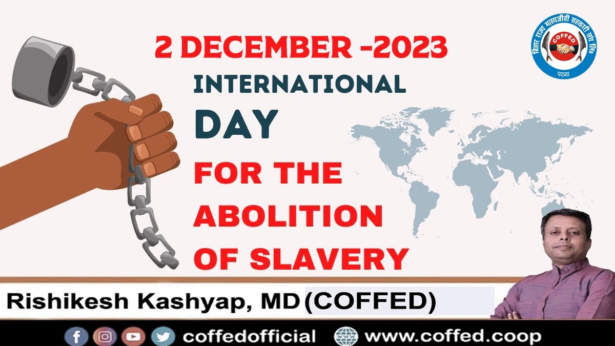 Today, let's unite in the fight against modern slavery. On the International Day for the Abolition of Slavery, let's raise awareness, advocate for justice and stand together to eradicate this grave injustice.