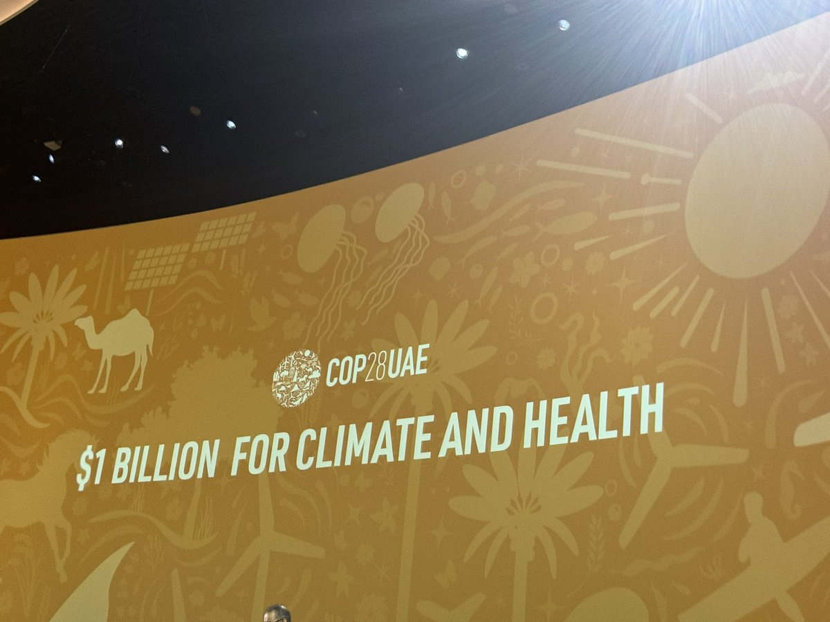 Congratulations COP28 ! From  declarations to actions : health is at the heart of climate change mitigation because the climate crisis is a health crisis .  Thank you UAE and countries who mobilized these funds for Health 👏