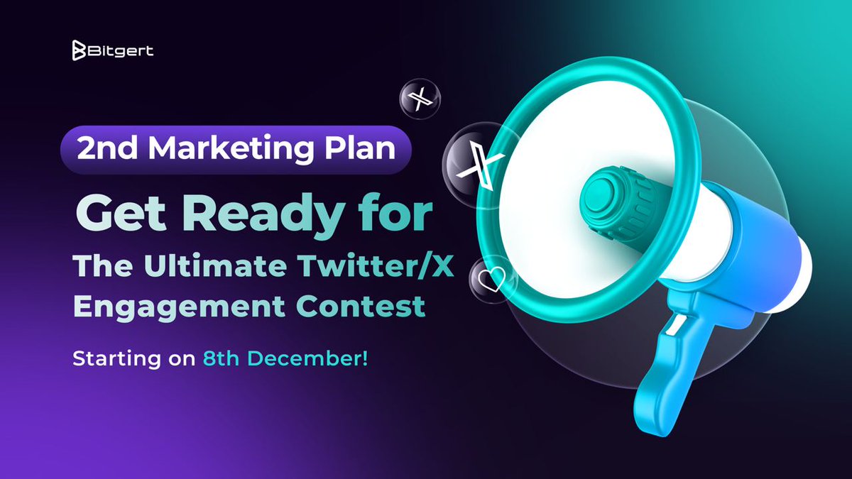 2nd Marketing Plan: Get Ready for the Ultimate Twitter Engagement Contest Starting on 8th December! Bitgert's Twitter engagement campaign aims to encourage users to engage with our posts in order to participate in a contest. The more users engage with our posts between December…