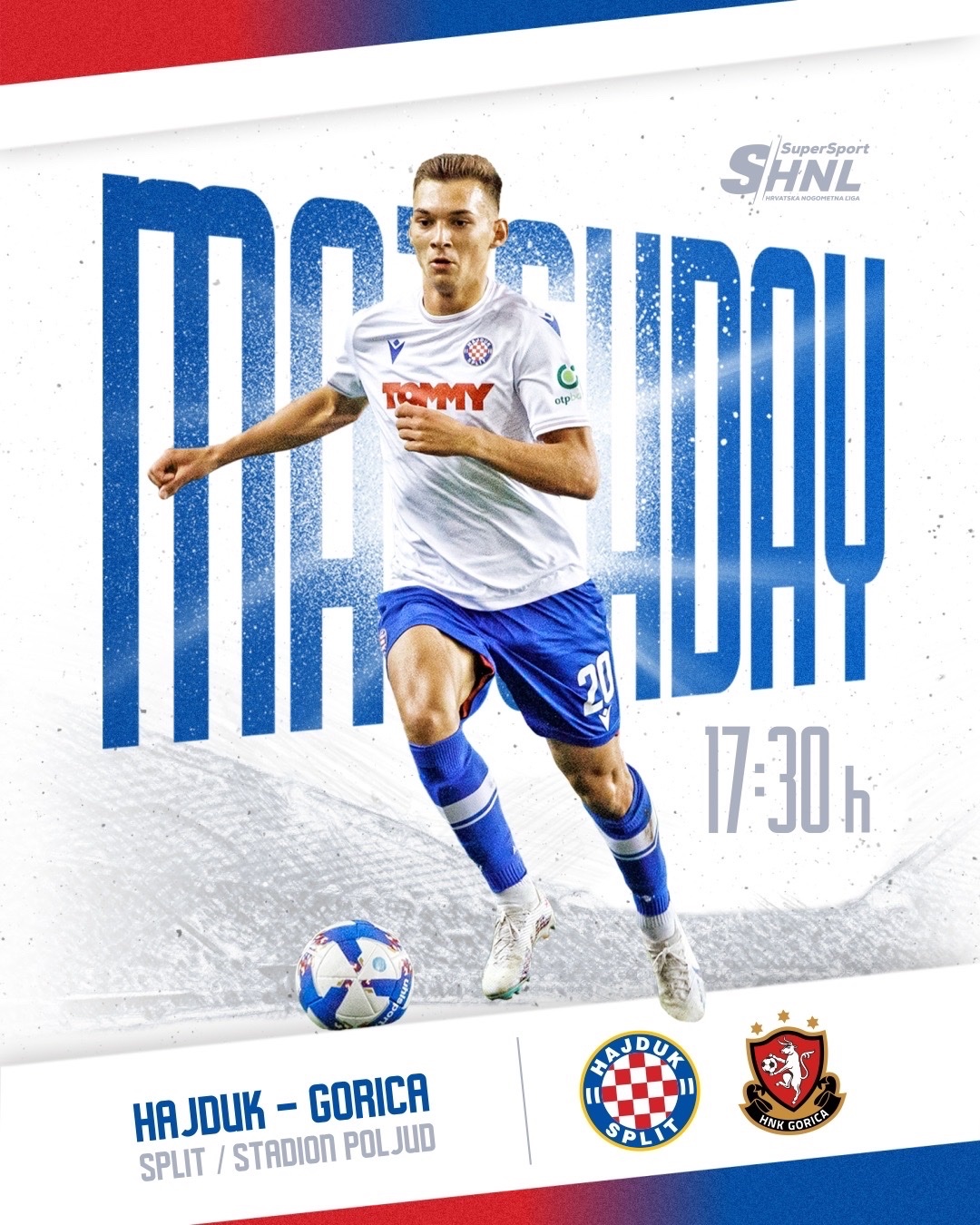 HNK Hajduk Split - [MATCHDAY] 🇭🇷 HT Prva liga 📌 25. kolo ⚽️ Hajduk -  Rijeka 🏟 Poljud ⏰ 18:00 sati #samohajduk 🔴🔵