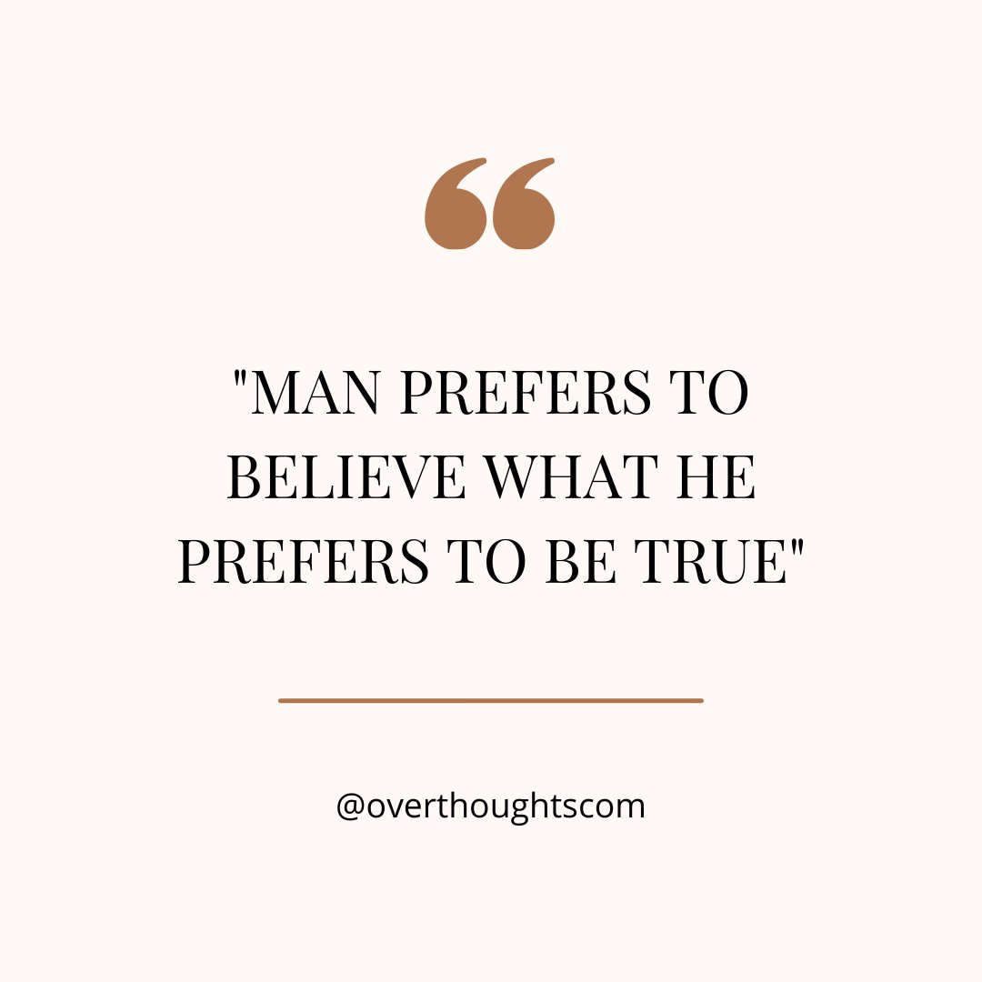 overthoughtscom's tweet image. "Man prefers to believe what he prefers to be true."

Confirmation bias is the tendency to favor, seek, interpret, and remember information that confirms one’s preexisting beliefs or values, while ignoring or discounting evidence that contradicts them.

overthoughts.com/confirmation-b…