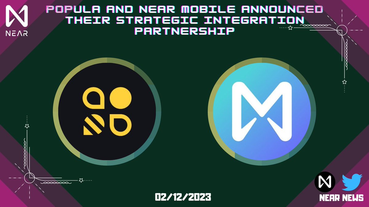 NEARMEME1's tweet photo. 🤝 Exciting news! @beepopula and @NEARMobile_app have joined forces in a strategic integration partnership. This collaboration brings enhanced digital empowerment and on-the-go crypto management. 

🔗 Read more: https://t.co/1Wdyvklw5z 

#Popula #NEARMobile #CryptoManagement https://t.co/EhqEZielIc