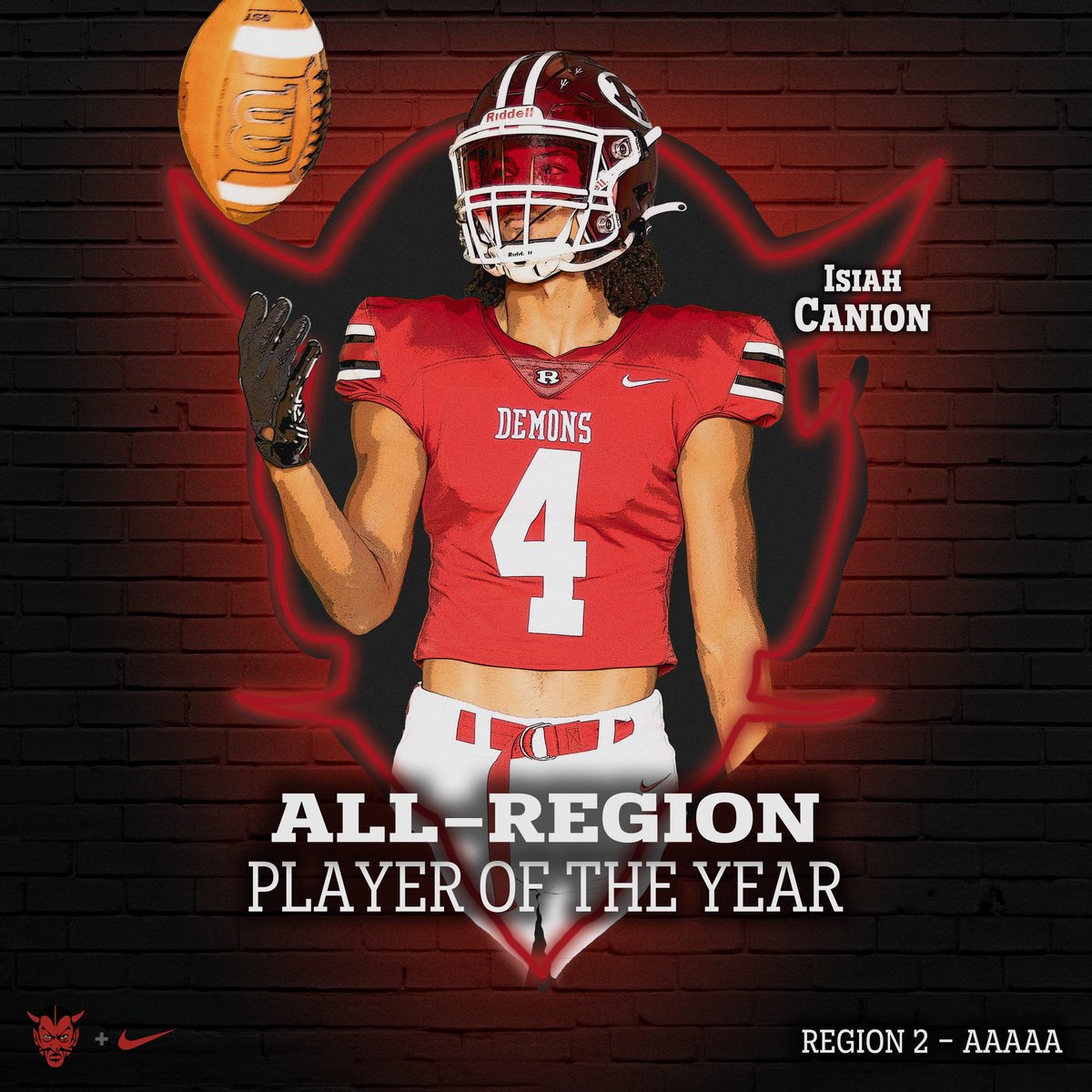 robinsfootball1's tweet image. HUGE congratulations to Isiah Canion for being named All-Region Player of the Year‼️