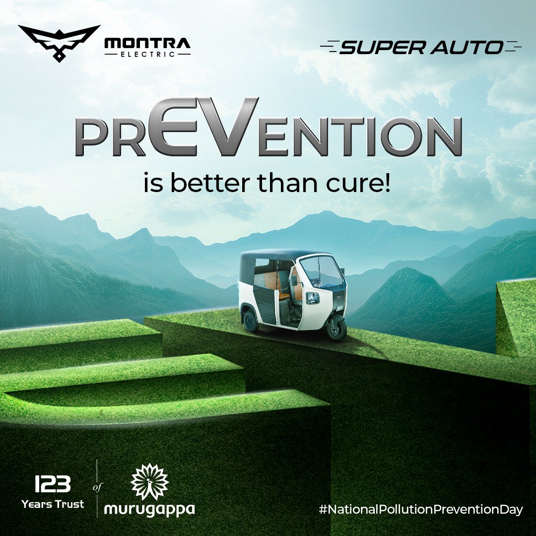 The SUPER smart choice for a healthy planet!💚

#NationalPollutionPreventionDay #PollutionPreventionDay #PollutionDay #EcoFriendly #ElectricAuto #Sustainable #SustainableEnvironment #Pollution #GoGreen #GoElectric #SuperAuto #MontraElectric