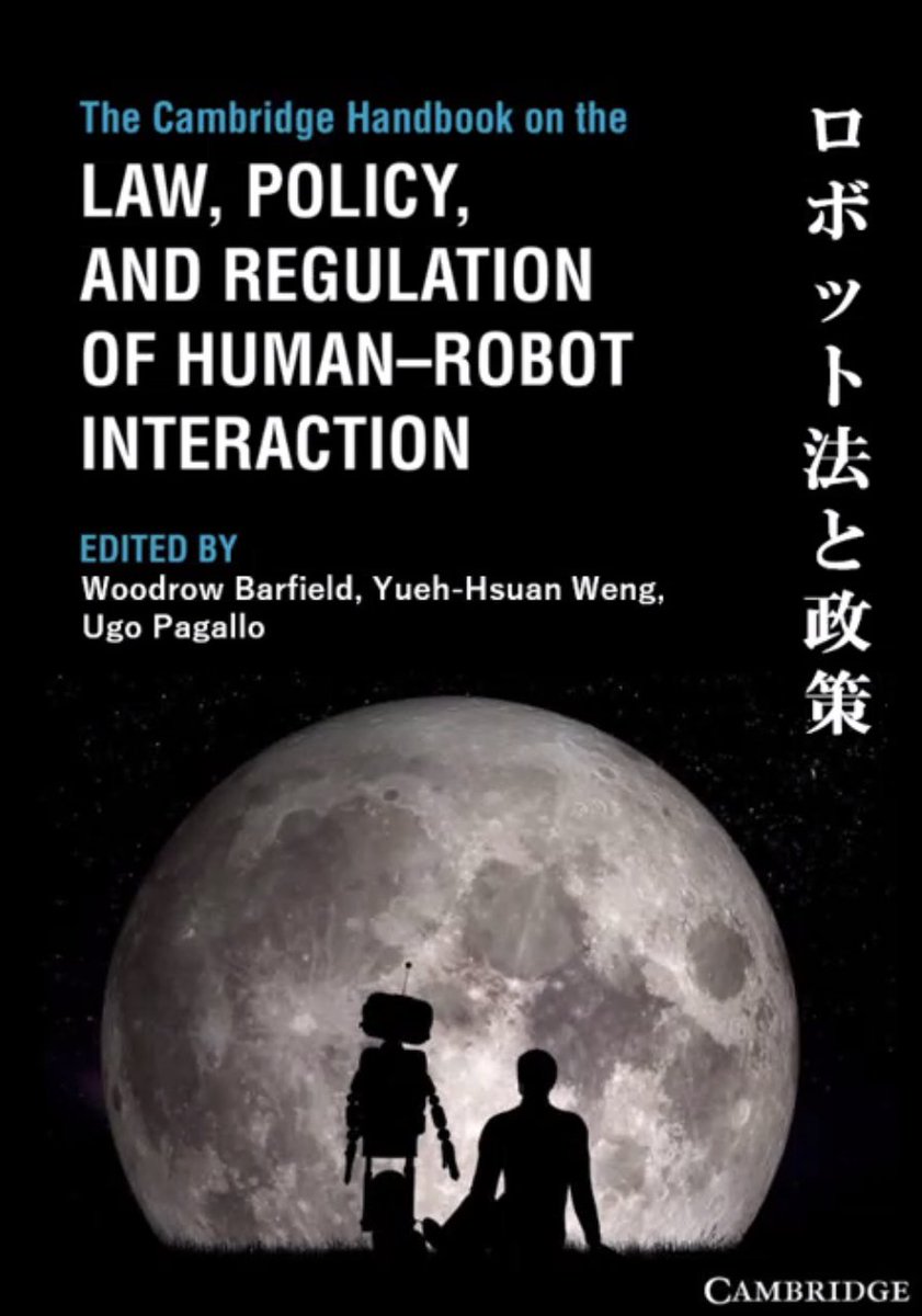 eduardfosch's tweet photo. @NYCU_official @ERC_Research @eLaw_Leiden @UniLeidenNews We will also present a paper on #privacy and #socially #assistive #robots written by @eduardfosch @drukarch and #bartcusters from @eLaw_Leiden
@UniLeidenNews for the @CambridgeUP Handbook on #Law, #Policy, and #Regulations on Human-Robot Interaction which will be coming soon! https://t.co/TbGT5GMrzG