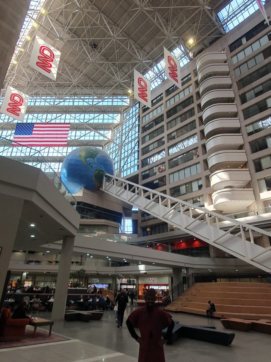 Drmopaul's tweet photo. "Witnessed the magic of live news production during my tour of @CNN HQ in Atlanta today! From state-of-the-art studios to meeting some anchors and reporters, my visit was nothing short of breathtaking! #CNNExperience #BroadcastingMarvel" https://t.co/k5zU815lNA