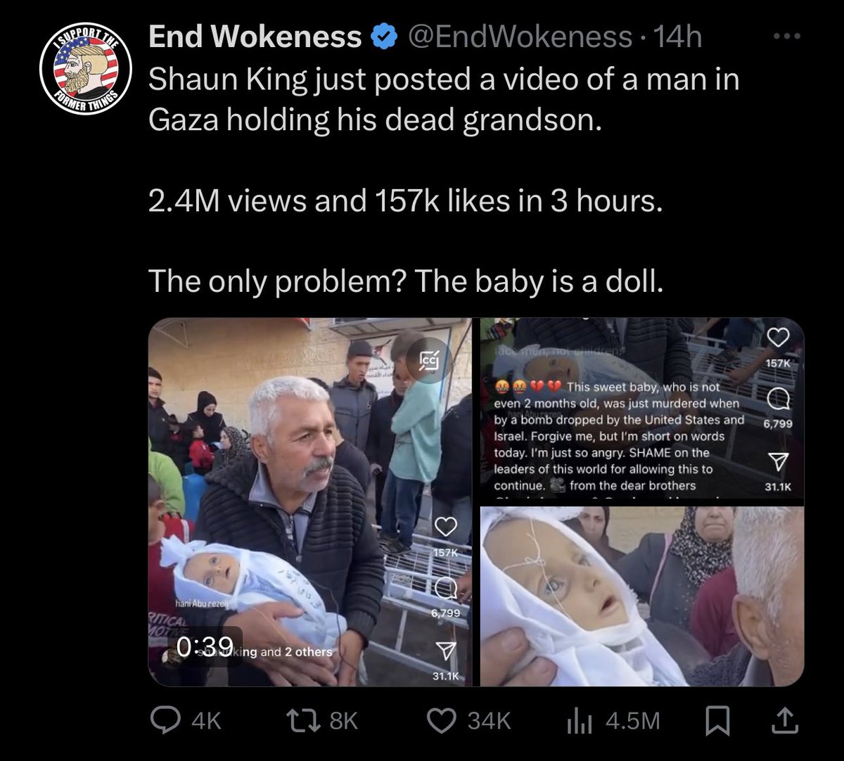jacksonhinkle's tweet photo. 🚨🇮🇱 His name was Muhammad Hani Al-Zahar and he was five months old.

You are TWISTED @EndWokeness https://t.co/s8XR0sffw9