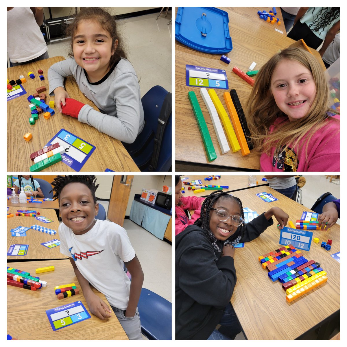 Working with my 3rd graders in ASAP. Always learning and growing (for them and me) Multiplication part-part whole cards and manipulatives. @HeardMixon @yagirlsagrandma @DeenajSams #ncssbethebest