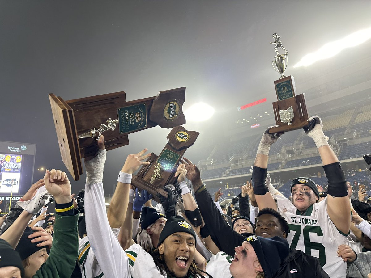 Your 2023 Division I Football State Champions. THREE-PEAT for the Eagles! 🏆🏆🏆 FINAL SCORE: 31-21 @ohsaasports