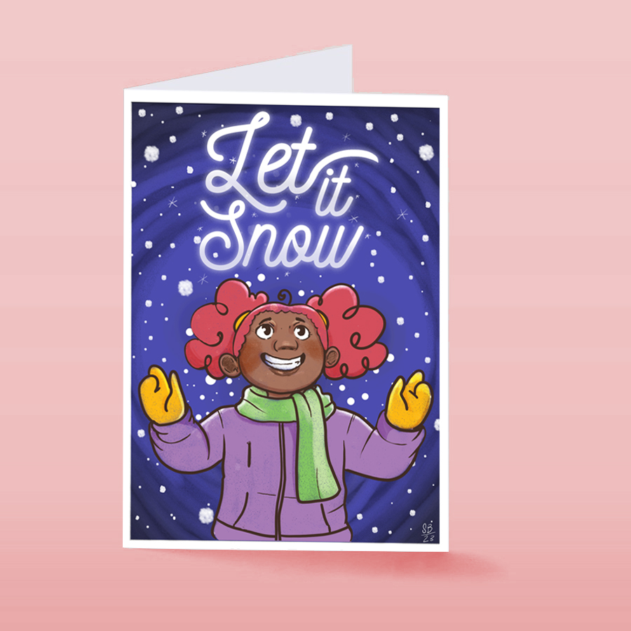 SequoiaBostick's tweet photo. Introducing my new 2023 holiday card,  "Let it Snow", now available for preorder in my shop! Whether you need just one card or want to stock up with a pack of up to 20 cards, I've got you covered.  Link here: https://t.co/msrkLy2TPG

Orders ship the week of December 11th, 2023! https://t.co/BxBBD624rf