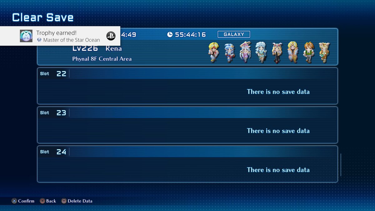 Radical_Reggie's tweet photo. Got my platinum trophy on Star Ocean the Second Story R recently. I was even able to obtain certain endings I never could get in the original game. If you haven't played this game yet, you owe it to yourself for a great Action RPG experience. #StarOcean #sqaureenix #radicalreggie https://t.co/SkwYoCTh3A
