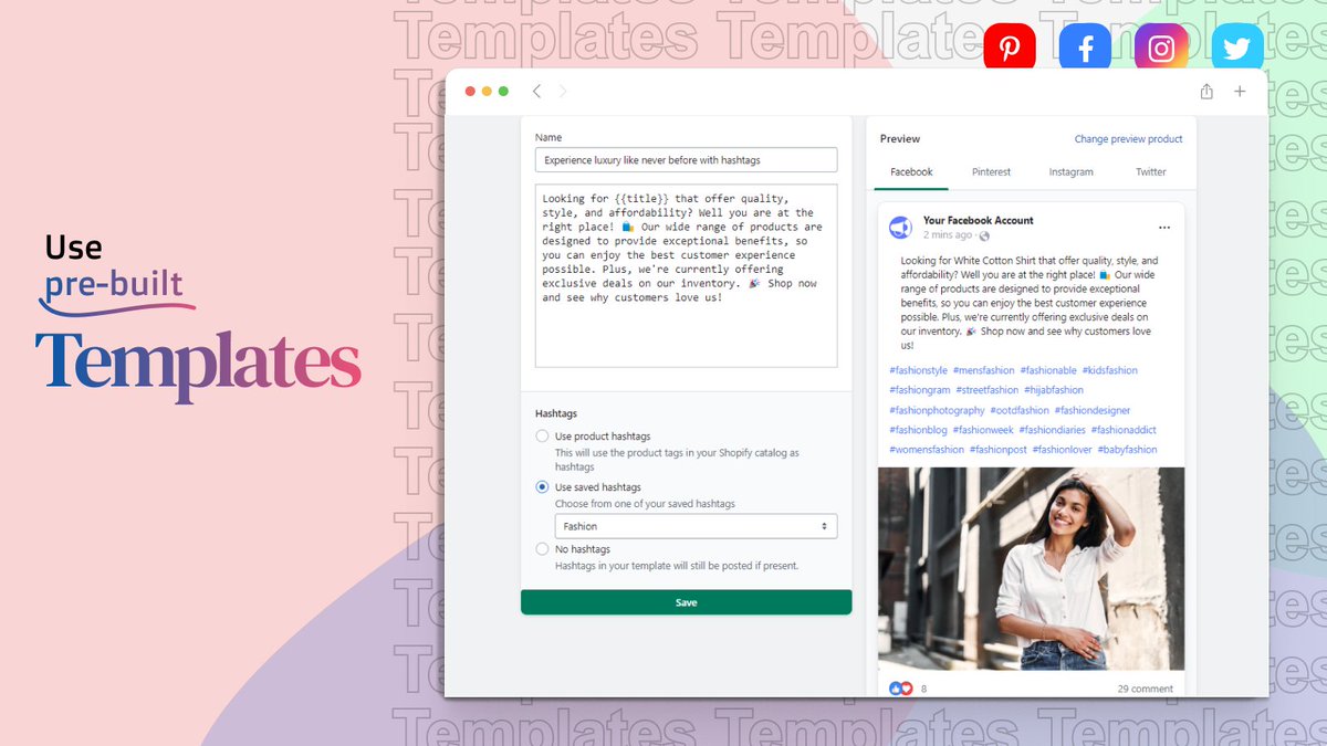 socialschedular's tweet photo. ✨ Level Up Your Social Media Presence with Templates! 🚀🌟

💬 Boost engagement and save time with one versatile template.

��� Explore the magic here:  https://t.co/yqwtICRLKl

#SocialMedia #Template #DigitalMarketing #BrandingSuccess #Shopifyapp #ecommerce https://t.co/R0w2ZzxSVZ