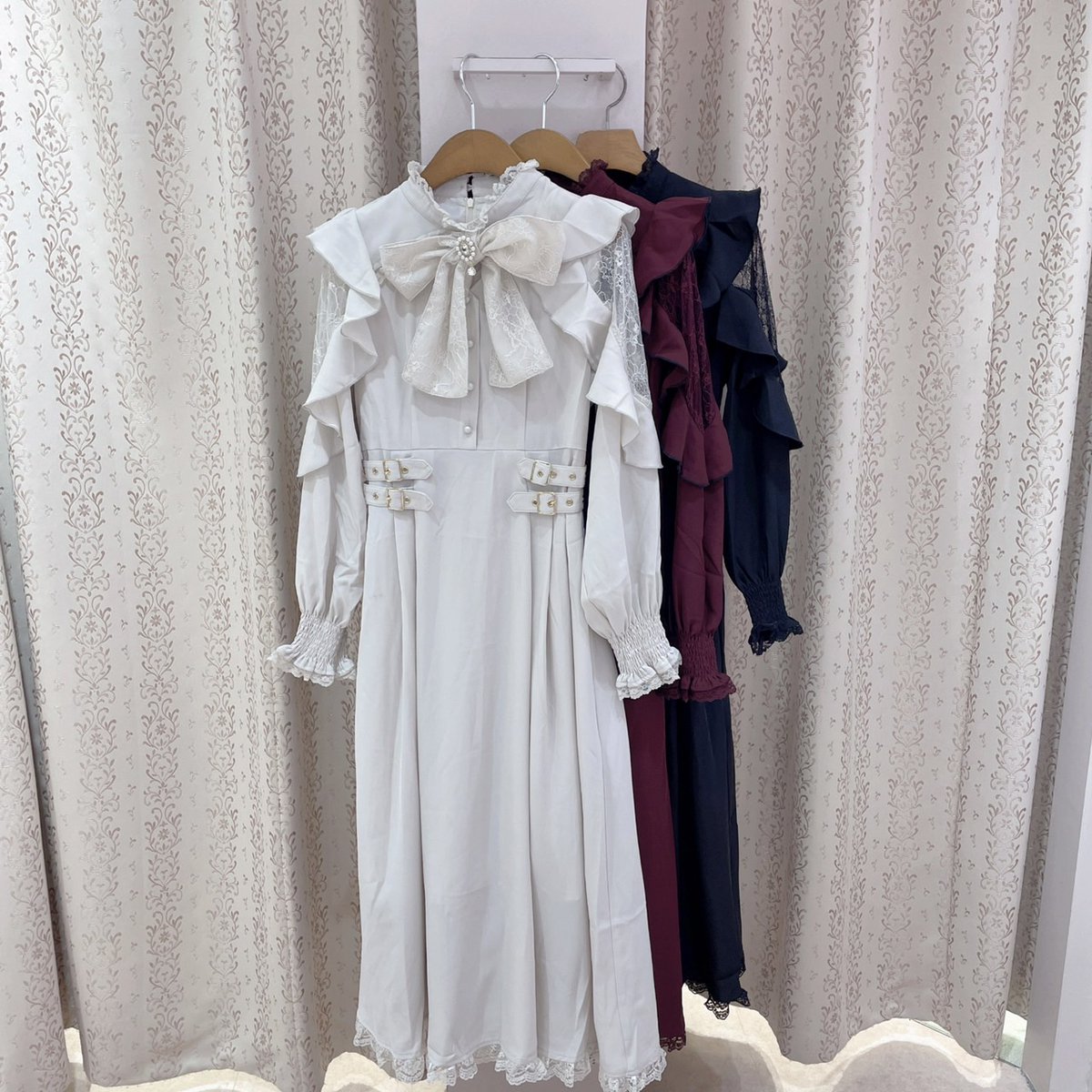 rojita ロング ワンピース クチュールバイロジータ couture BY ROJITA オリジナルローズリボンロングワンピース ピンク - ファッション