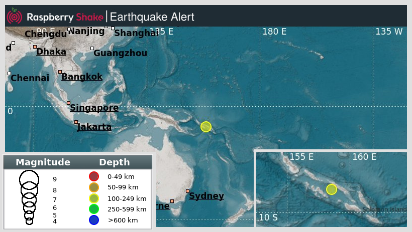 raspishakEQ's tweet photo. Preliminary M5.3 #Earthquake
ID: #rs2023xrfyge
117km/73miles from #Buala, in #SolomonIslands
2023-12-02 03:51 UTC
@raspishake network
Join the largest #CitizenScience #seismograph community ➡ https://t.co/Y5O0dgJqJF
EVENT ➡ https://t.co/5u69C5Y9UZ https://t.co/mxstFoOJxG