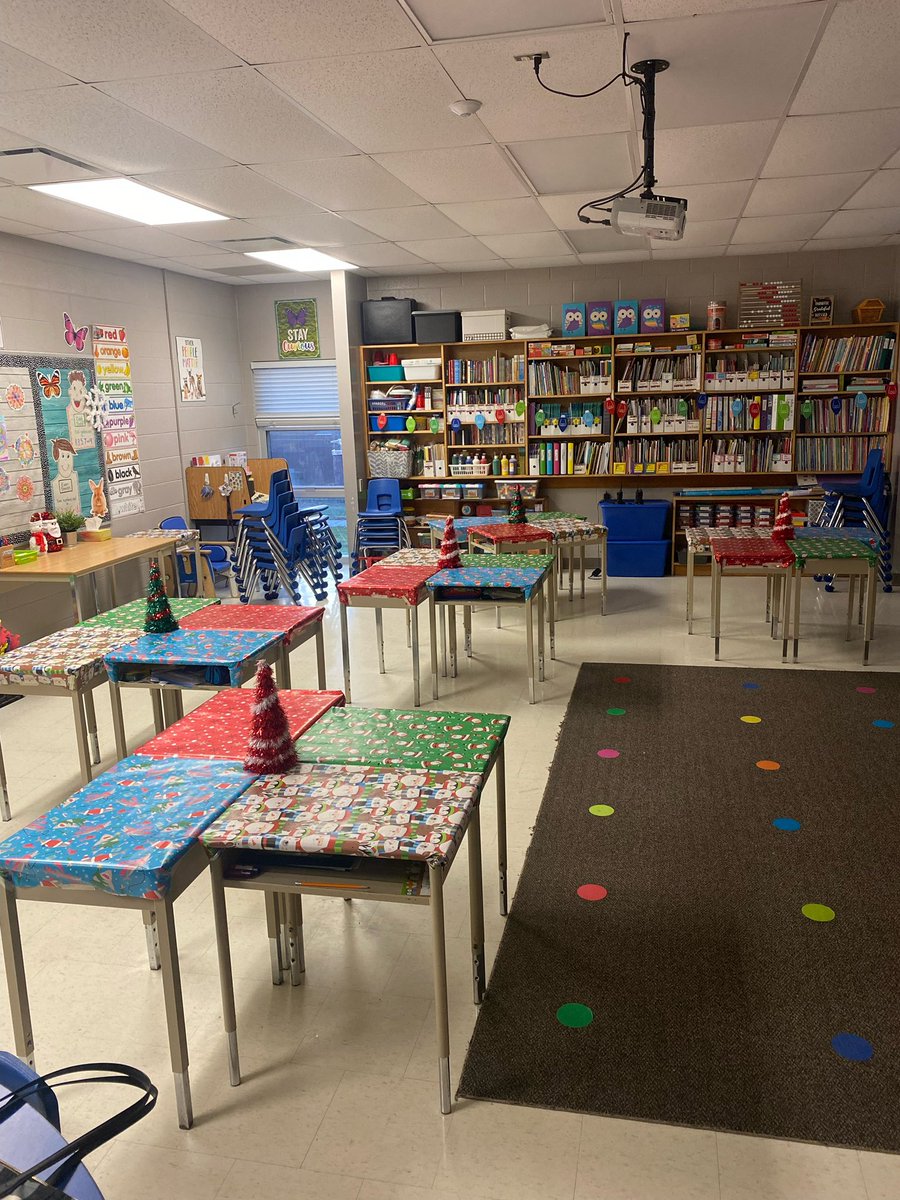 Today I “Decked the Desks” and got the classroom ready for December and the upcoming holidays! #lockespride