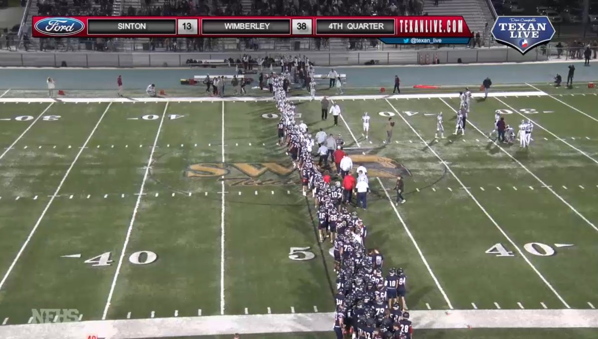 Wimberley ISD (@wimberleyisd) on Twitter photo With a 38–13 win over Sinton HS, <a href="/TexanFball/">Wimberley Texan Football</a> advances to the 4A-II semifinals for the fourth time in the last five years. Next up is Bellville HS. Way to go Texans! With a 38–13 win over Sinton HS, <a href="/TexanFball/">Wimberley Texan Football</a> advances to the 4A-II semifinals for the fourth time in the last five years. Next up is Bellville HS. Way to go Texans!