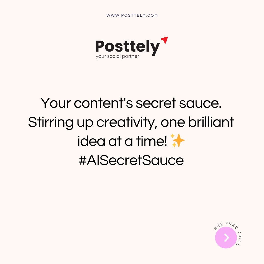 posttely's tweet photo. Unveil the secret sauce of your content with Posttely's AI. Stirring creativity, one brilliant idea at a time! 🌟🚀 #AIContentMagic #PosttelyCreativity https://t.co/H71035t95i