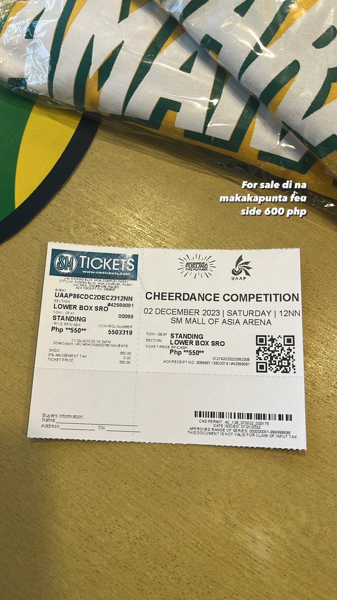 KingyoRov's tweet photo. #UAAPCDC2023 TICKET FOR SALE CDC TIX https://t.co/Uvd7T3WW0z