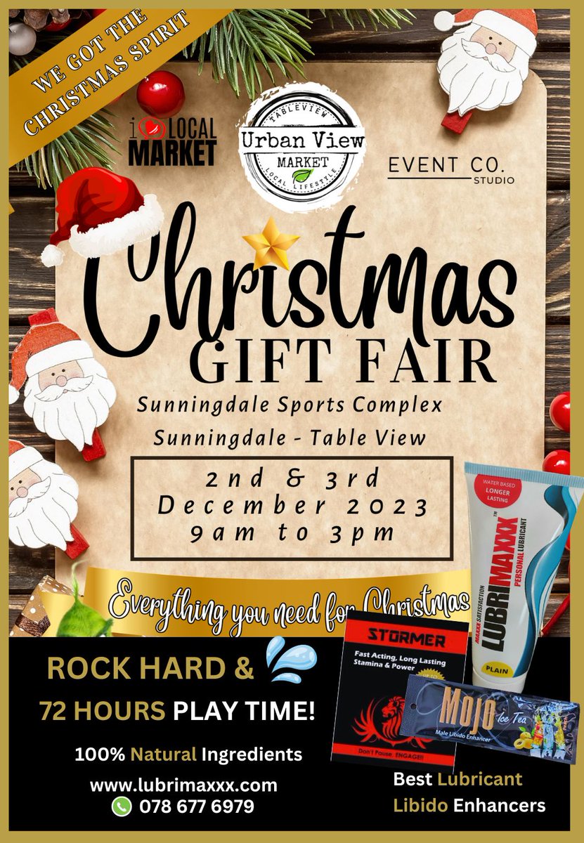 LubrimaxxxLube's tweet photo. What To Get For Xmas? 🎁
Stop feeling ashamed, and embarrassed that your male member does not perform as it should.
Get yourself the best Lubricant and Libido enhancers this weekend? Info on the poster 👇👇👇
#bestube #xmasgift #libdo https://t.co/afq5EWCms8