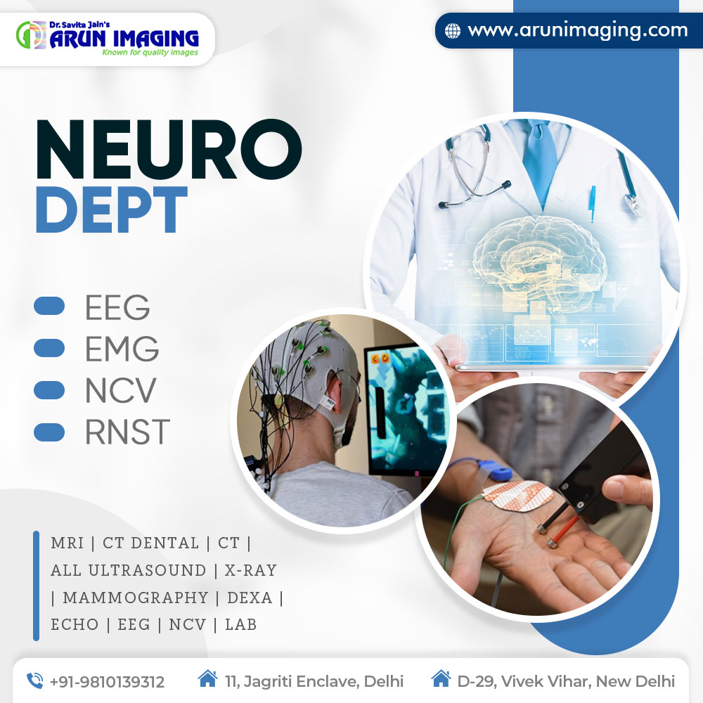 Searching for 𝐄𝐄𝐆 𝐄𝐌𝐆 𝐍𝐂𝐕 𝐑𝐍𝐒𝐓 𝐓𝐞𝐬𝐭 𝐢𝐧 𝐃𝐞𝐥𝐡𝐢? Book your appointment today with us. For Online appointment 🌐 : arunimaging.com 📲 : +91-9810139312