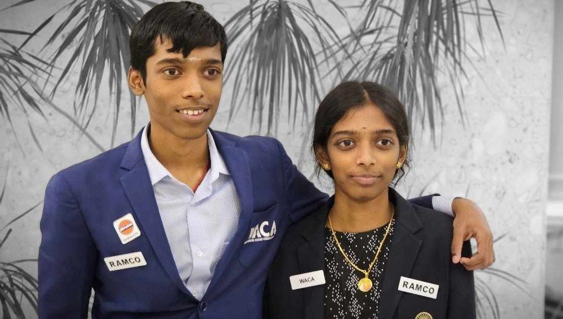 Praggnanandhaa and Vaishali become the first ever brother sister duo in the history of chess to be Grandmasters...!!! - A proud day for India! 🇮🇳