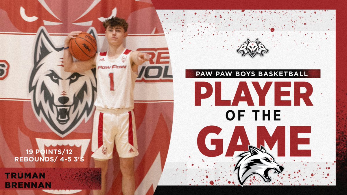 PawPawBoysBasketball (@basketballpaw) on Twitter photo Sophomore PG leads the Red Wolves to victory on 4-5 from 3 and 5-6 from the line. Also, grabs 12 rebounds and 2 steals. <a href="/TrumanBrennan0/">Truman Brennan</a> Sophomore PG leads the Red Wolves to victory on 4-5 from 3 and 5-6 from the line. Also, grabs 12 rebounds and 2 steals. <a href="/TrumanBrennan0/">Truman Brennan</a>