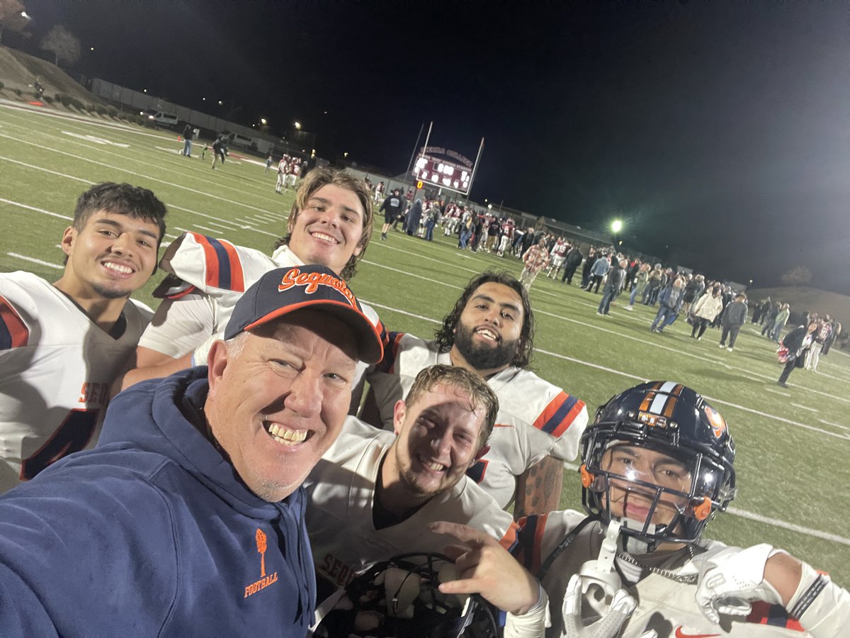 Pregame Preparation leads to Post Game Celebration!  <a href="/COSGIANTS_FB/">COS Giants Football</a> Beat Sierra 31-28 in Golden State Bowl.  Love my Big Skill Group!  #GoGiants #RTL