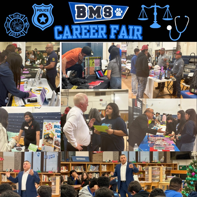 Our BMS Career Fair was a HUGE success thanks to our amazing counselors. We are so grateful for all of our community members who donated their time and expertise. Thank you for giving our students a wealth of knowledge on the opportunities that await them. #bmsdobies #dobiepride