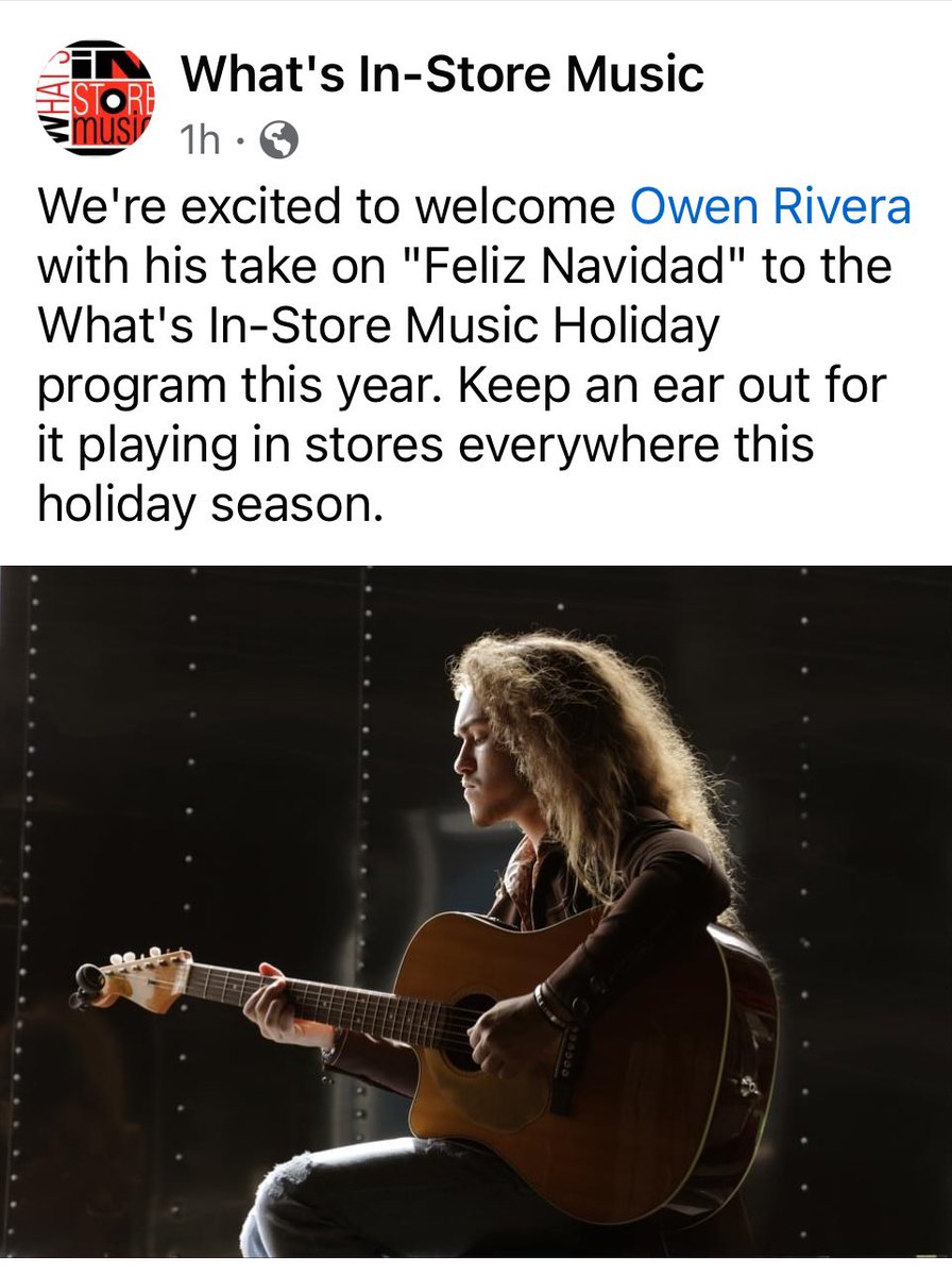 Be sure to keep an ear out for my new release of Feliz Navidad while you are out holiday shopping. It’ll be playing in stores everywhere this holiday season! 🤘🙏👊 

#feliznavidad #holidayshopping #newmusic